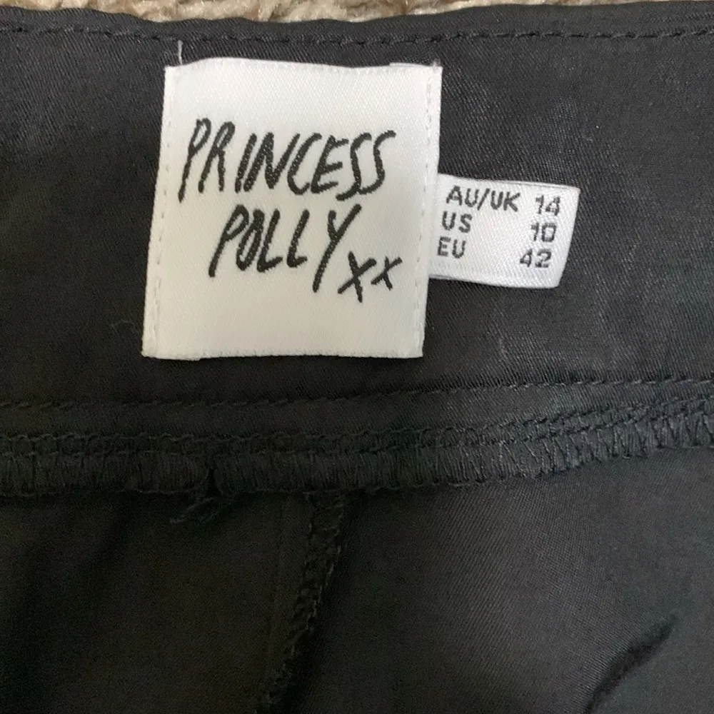 Princess Polly xx women silk like high waisted ankle wide leg trouser pant sz 10 - Image 4