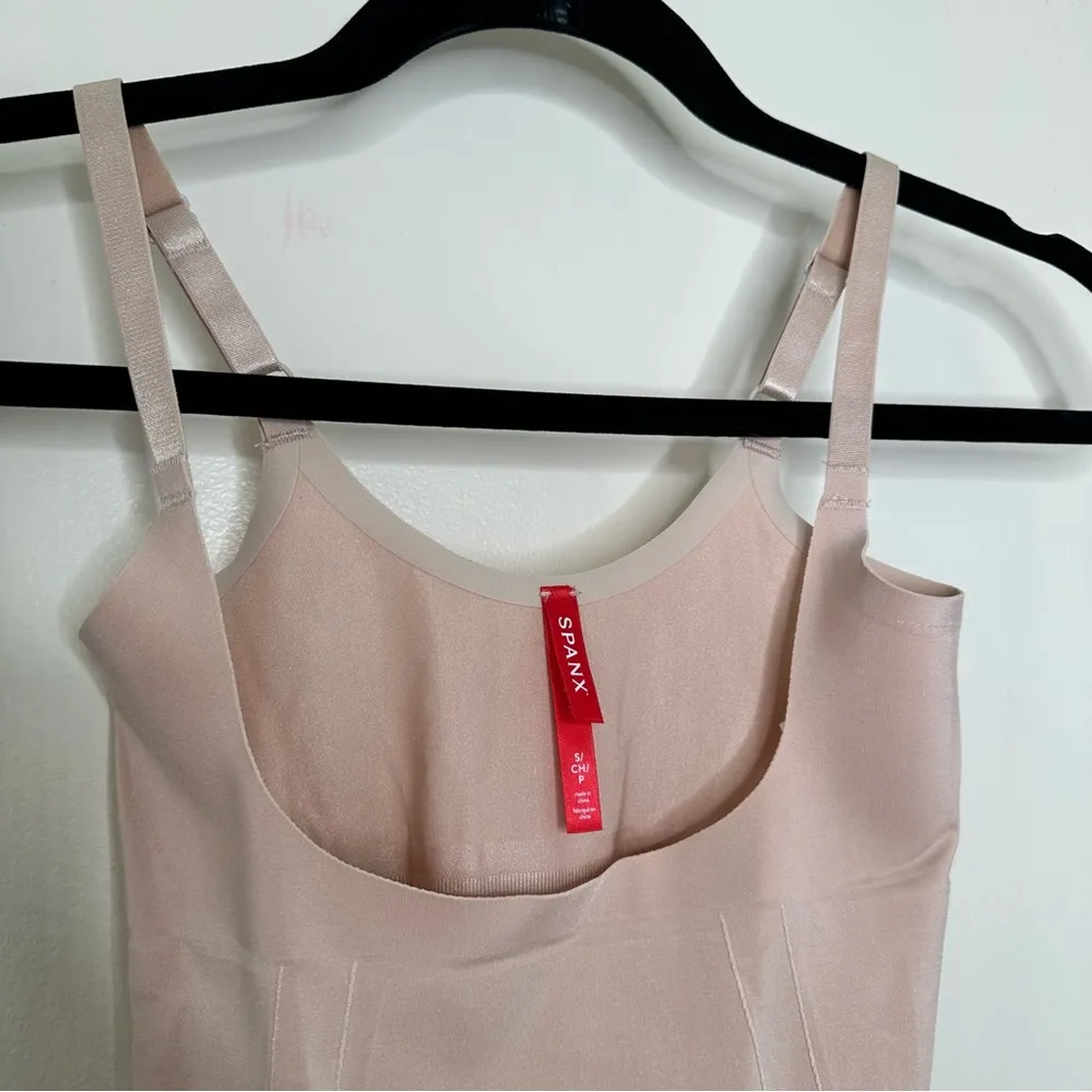 NWOT SPANX OnCore Sculpting Open-Bust Mid-Thigh Bodysuit in Soft Nude - Image 6
