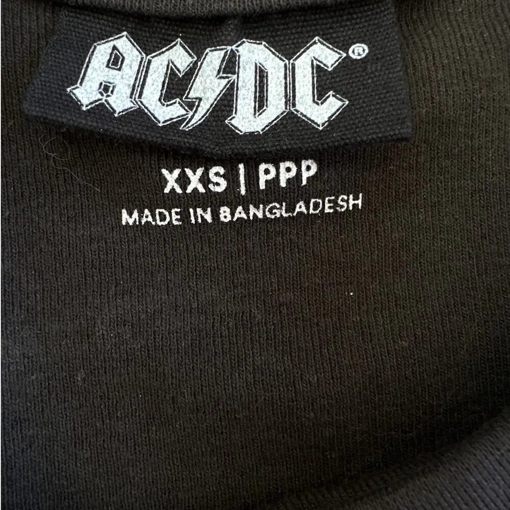 Cotton On - AC/DC Live 1978 Tour Cropped tee in Black - Image 2