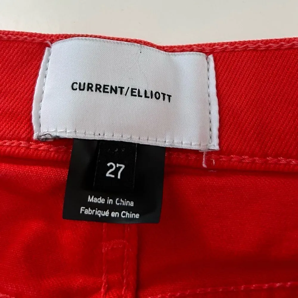 Anthropologie The Kick Straight Leg Raw Hem Cropped Jeans 27 - Image 5