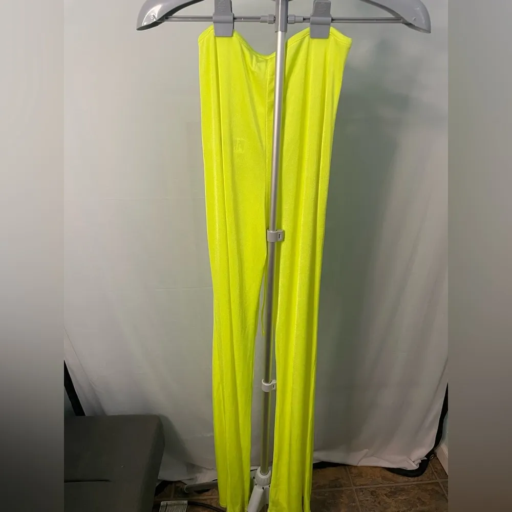 Good American Sheer High Waist Cover-up‎ Pants Electric Lime Size 3 - Large - Image 8