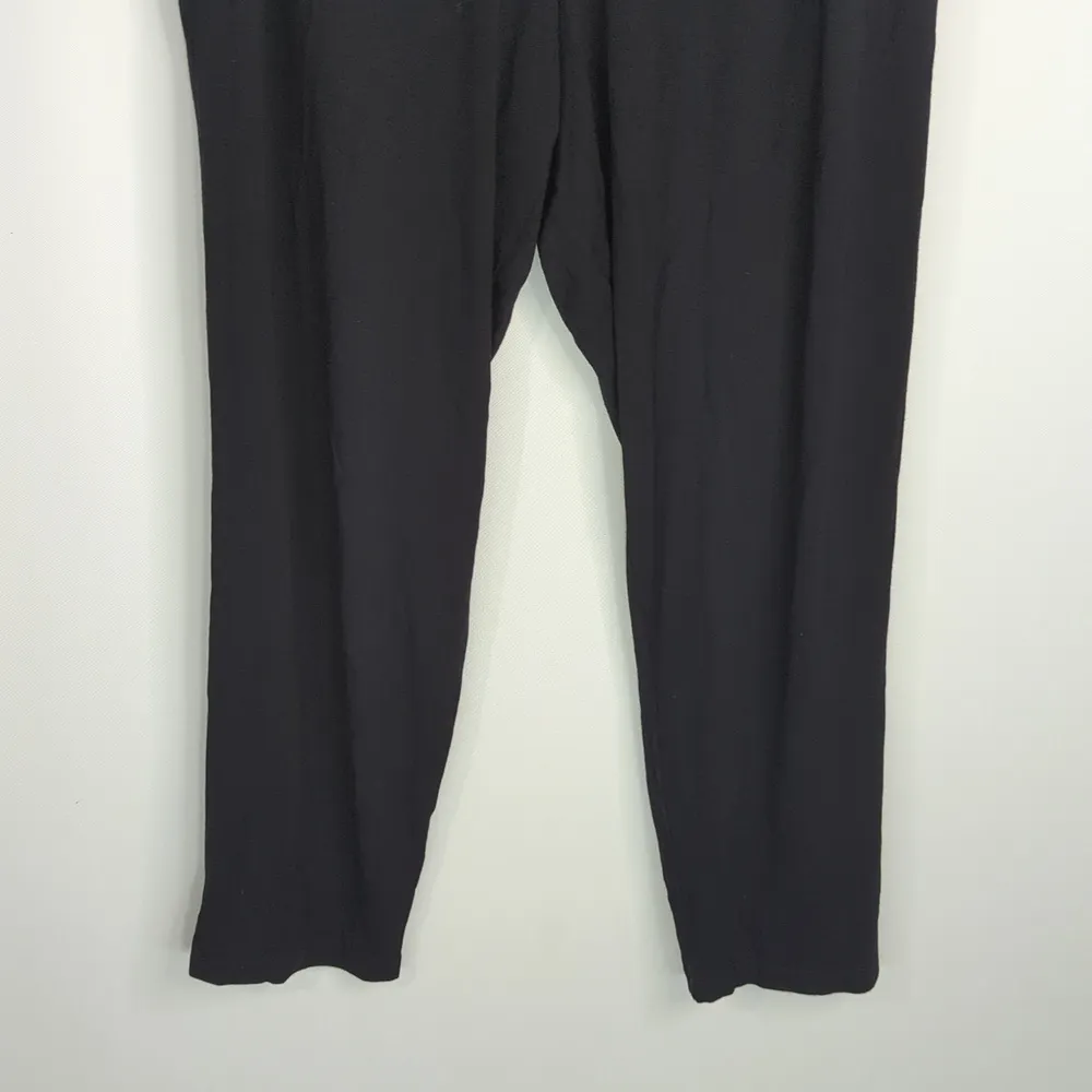 Eileen Fisher Womens Black Pull On Pants Casual Athleisure‎ Size L - Image 3