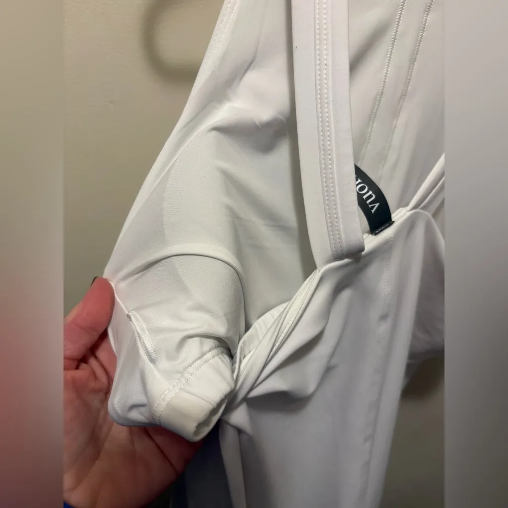 NWT Vuori Volley tennis dress with pads (no shorts) white size Large - Image 8