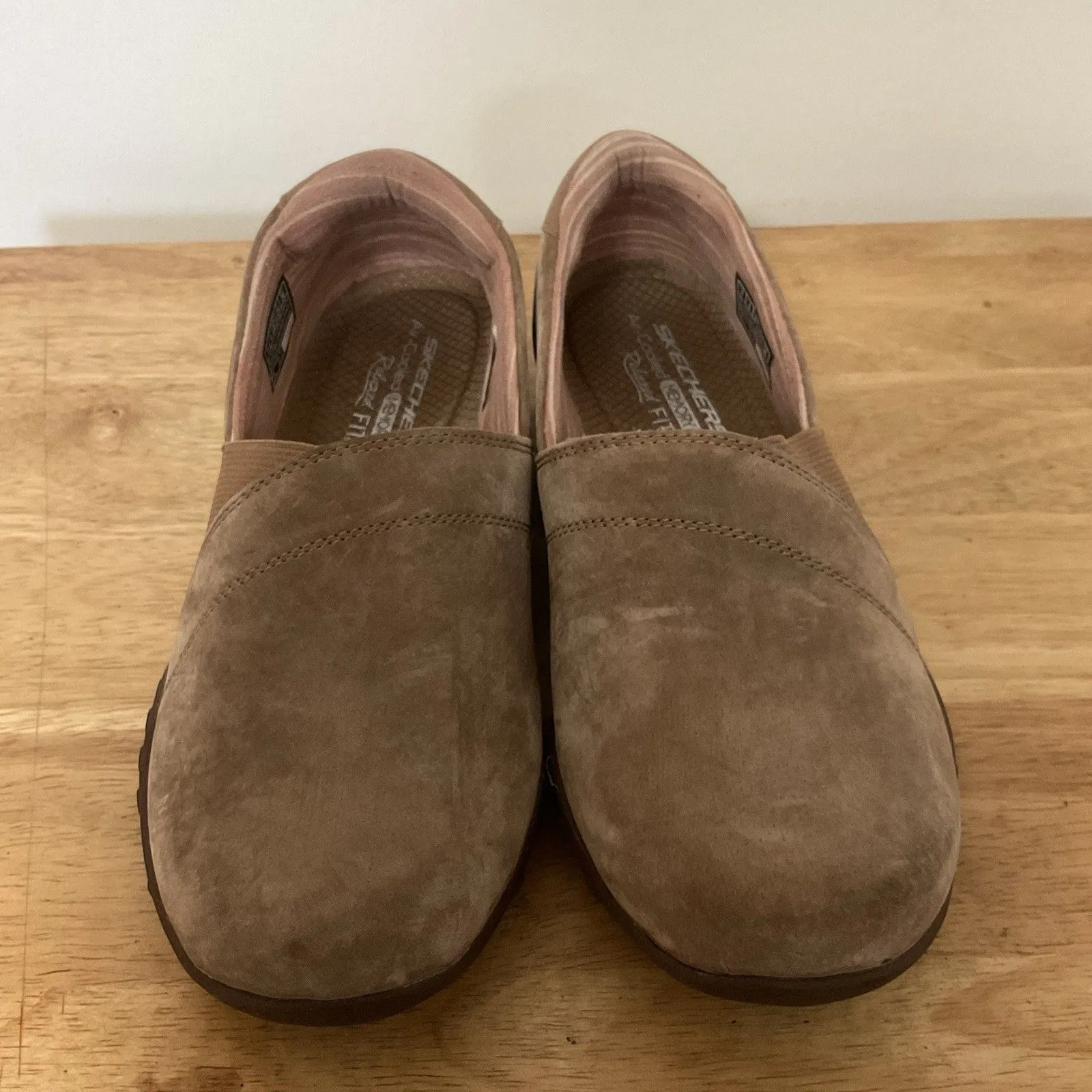 Skechers Womens Relaxed Fit Memory Foam Brown Slip On Comfort Shoes 7M 100377 - Image 2