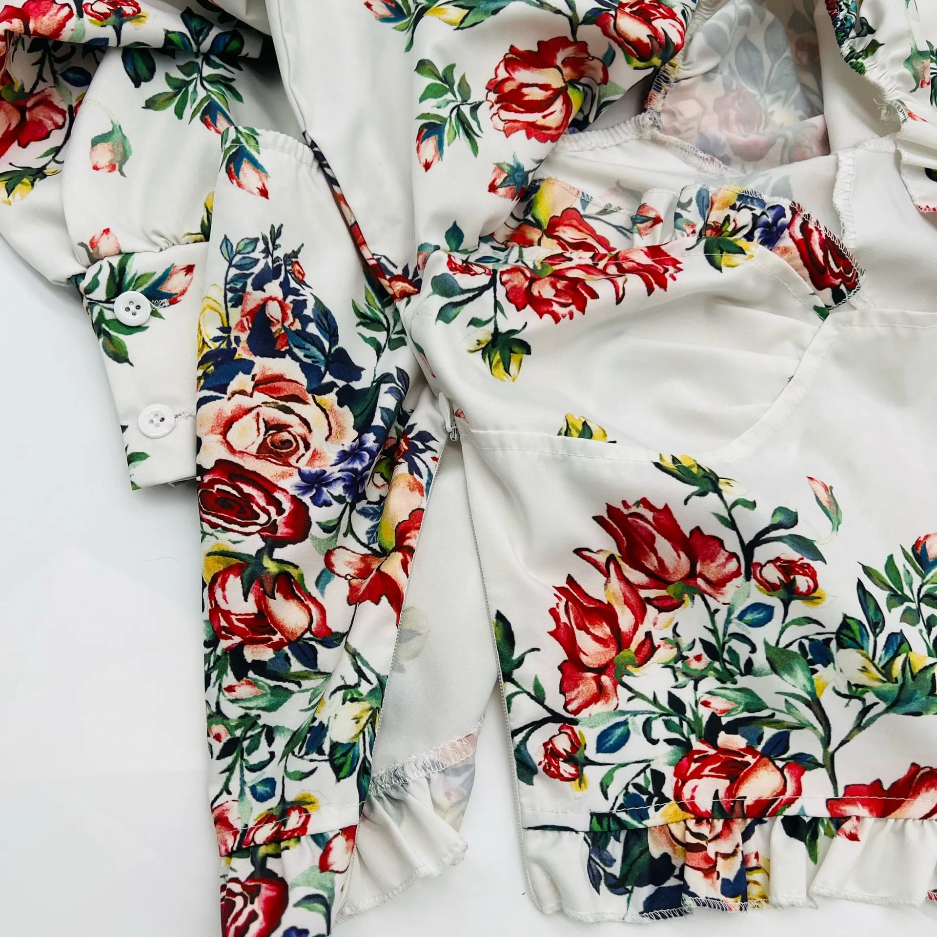 Crop Top Floral Blouse Tee Shirt T - Image 4