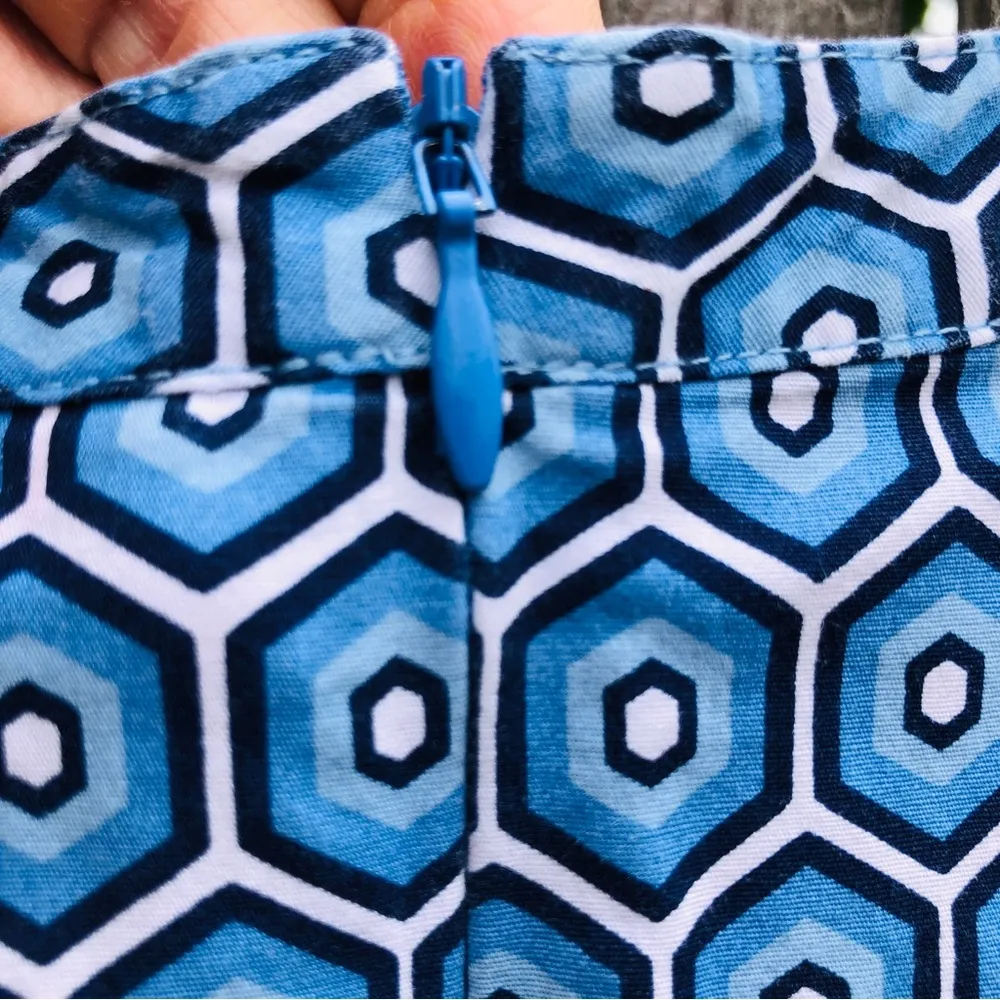 Joe Fresh Blue Geometric Print Shift dress 6 - Image 8