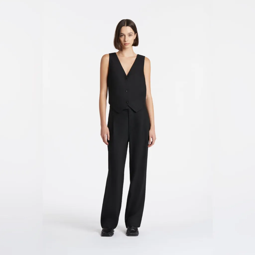 SIR. The Label Clemence Vest in Black Size 8 - Image 7