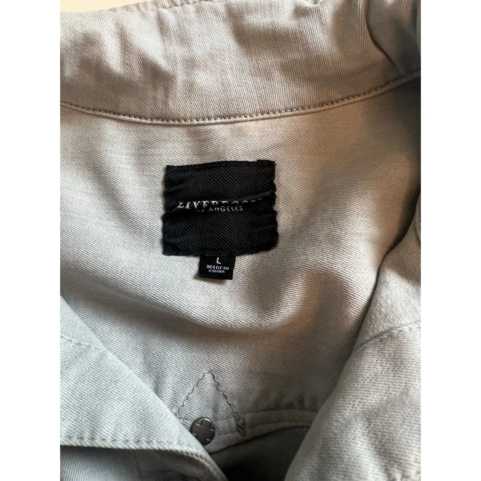 Liverpool Women’s Temma Jean Jacket Gray Classic Denim Jacket‎ Size Large - Image 4