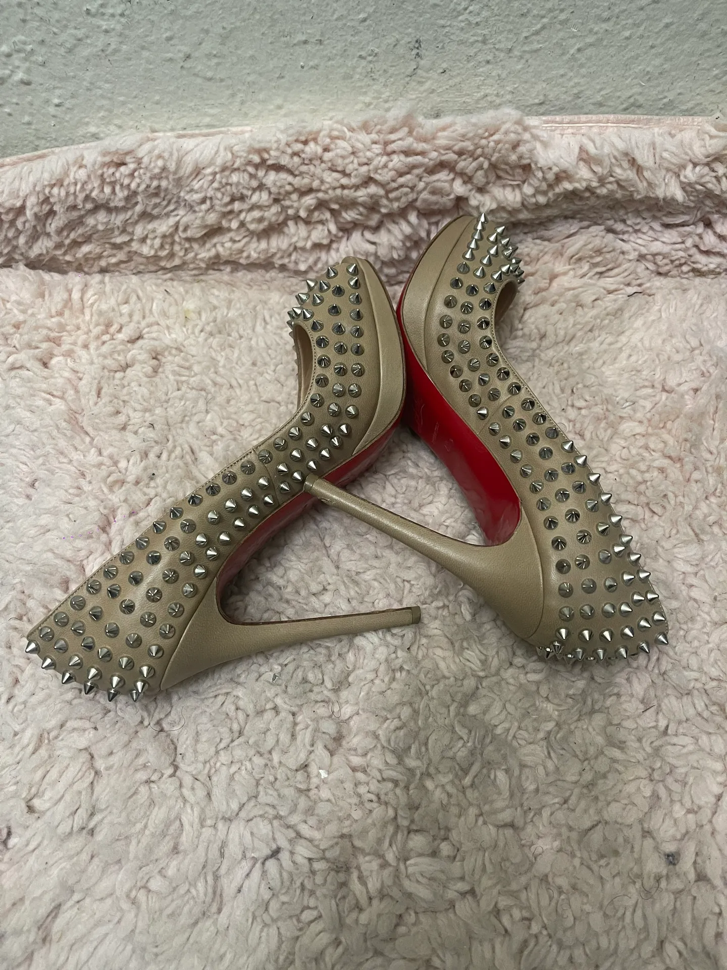 Christian Louboutin Vendome 120 Spikes Specchio Leather Pumps 40.5/ US: 10.5 - Image 5