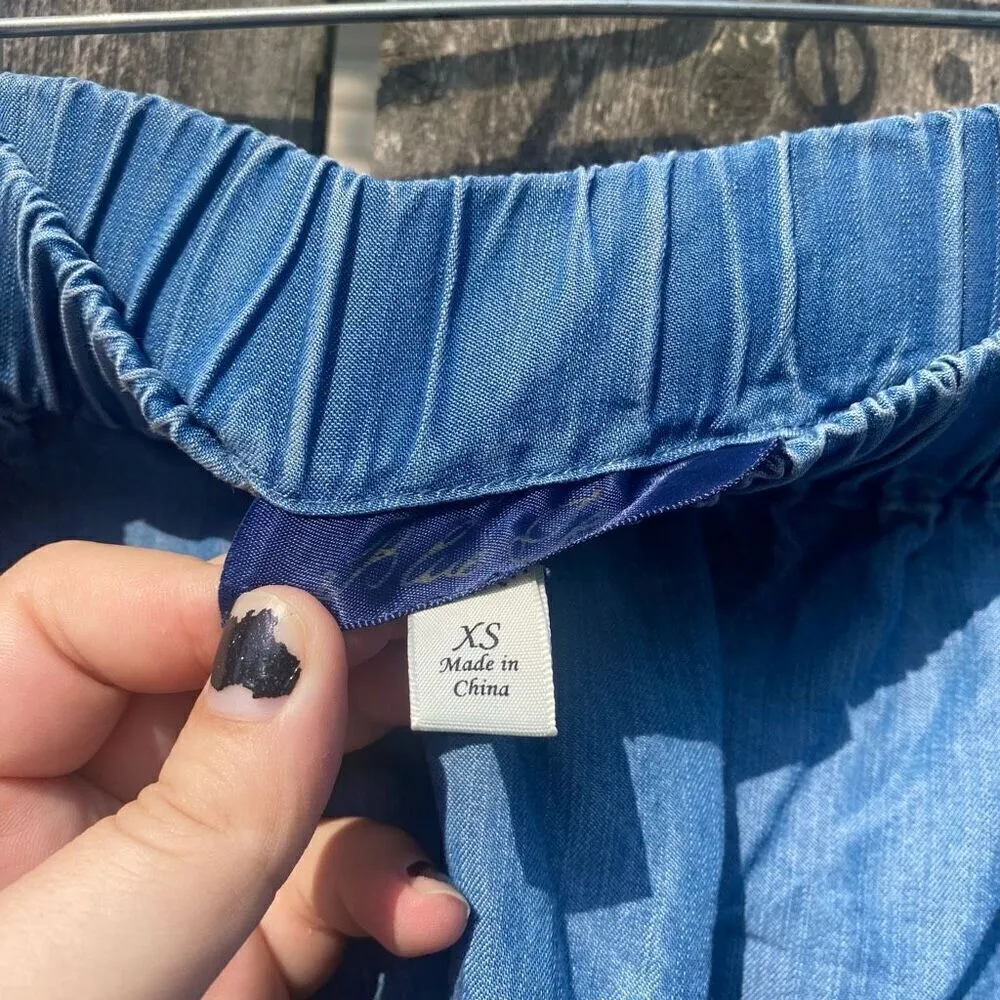 Blue Rain Off Shoulder Chambray Top‎ | XS - Image 2