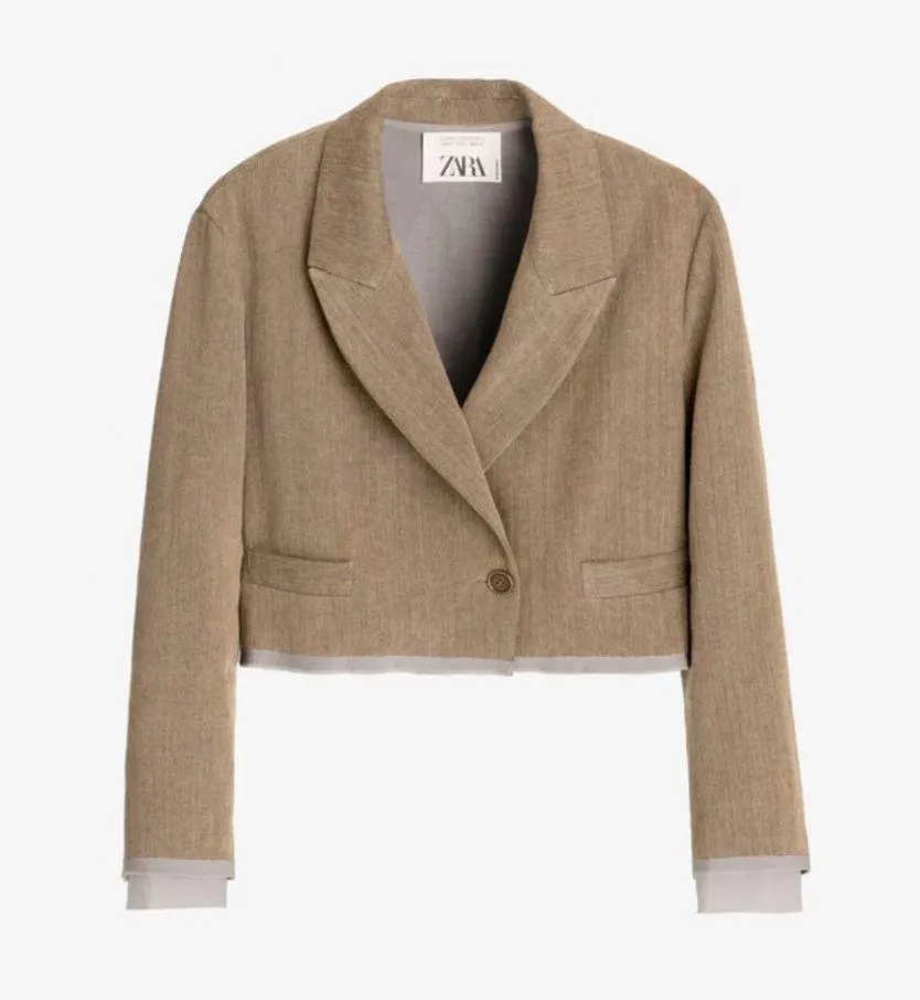 Zara limited edition cropped blazer - Image 5