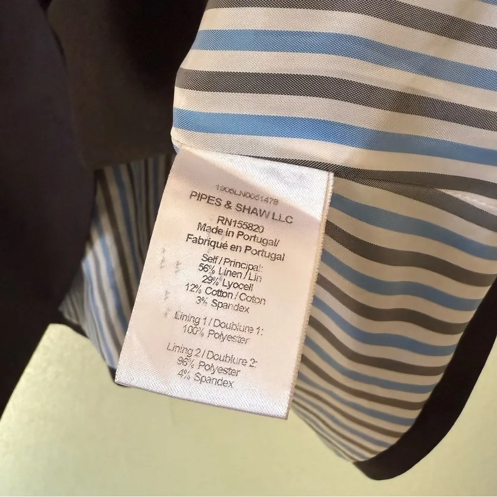 VERONICA BEARD Empire Linen Dickey Jacket Black Sz 14 - Image 12