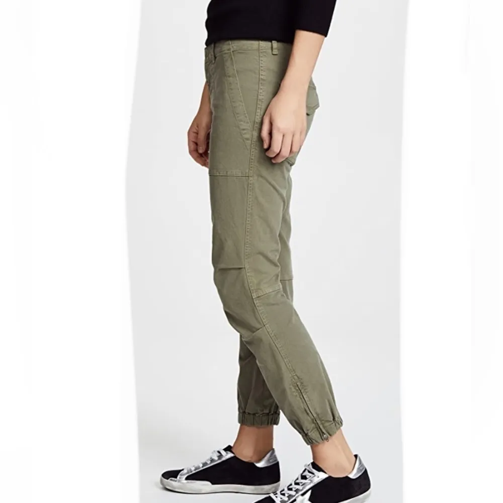 Nili Lotan Military Cropped‎ Pants Camo Green 10 - Image 3