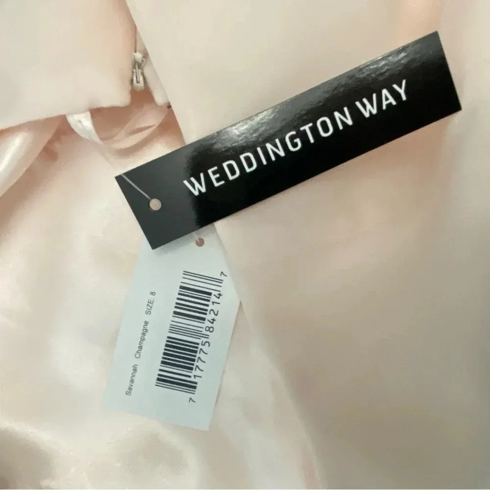 NWT‎ Weddington Way Savannah One Shoulder Prom Evening Bridesmaid Dress Size 8 - Image 8