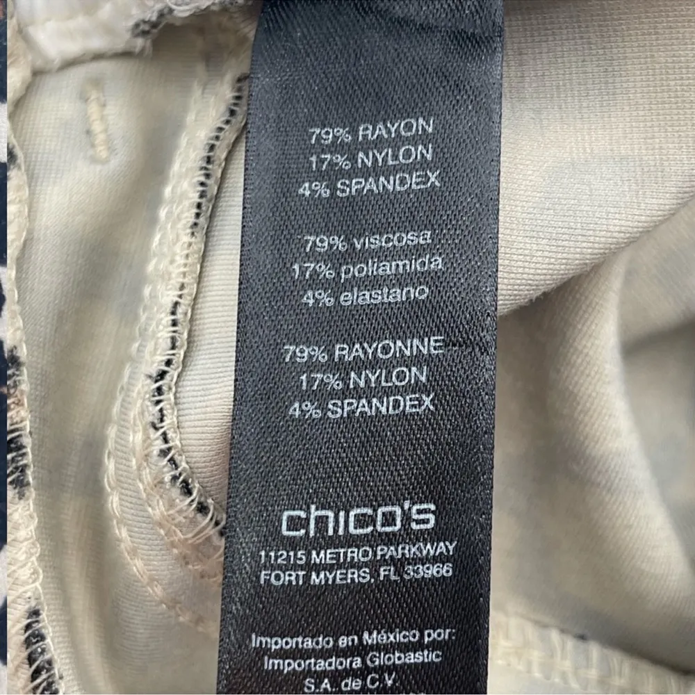 Chicos so slimming Diamond Fit Refined Ponte cheetah print  Animal Ankle Pant 00 - Image 7