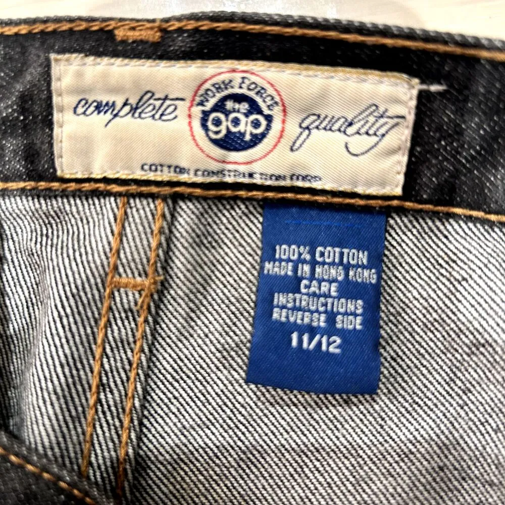 Vintage GAP Workforce Jeans Black Size 11/12 (30 x 31) 70s 80s Loose Fit Pleated - Image 5