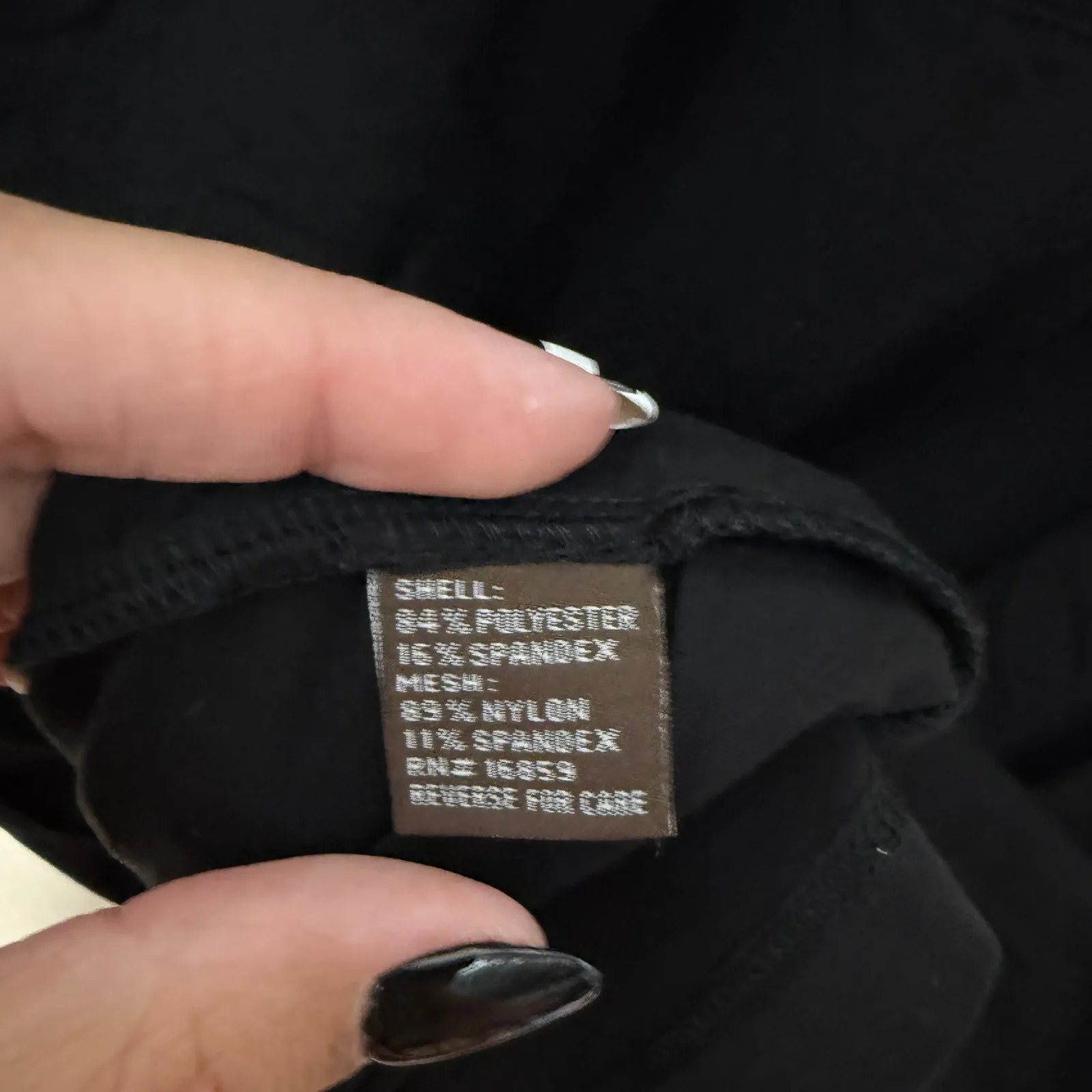 J. McLaughlin  Mock Neck Sleeveless Top Mesh Detail Black Size Medium - Image 5