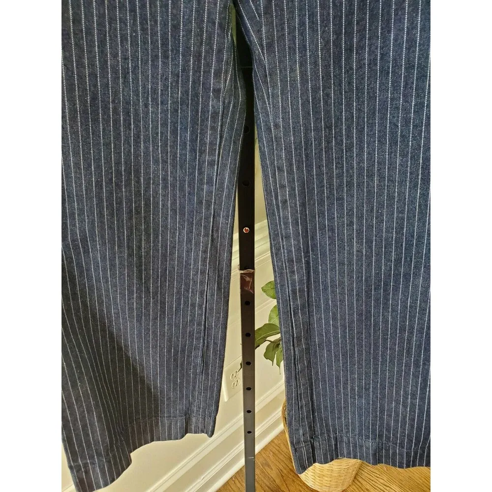 Chaps Women's Blue Lined Denim Cotton Mid Rise Straight Leg Casual Jeans Pant 10 - Image 4