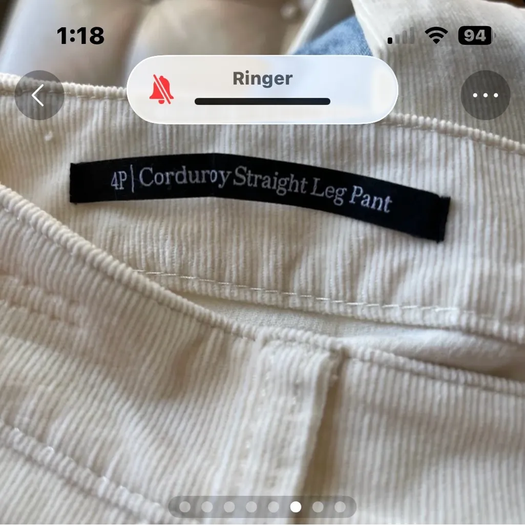 Talbots Off-White Straight Leg Pants - Image 2