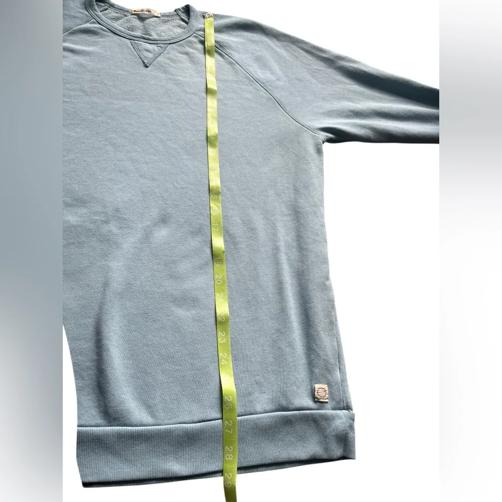 Marine Layer Women's Re-Spun Custom Dyed Sherpa Crew Pullover Blue Size Large - Image 5