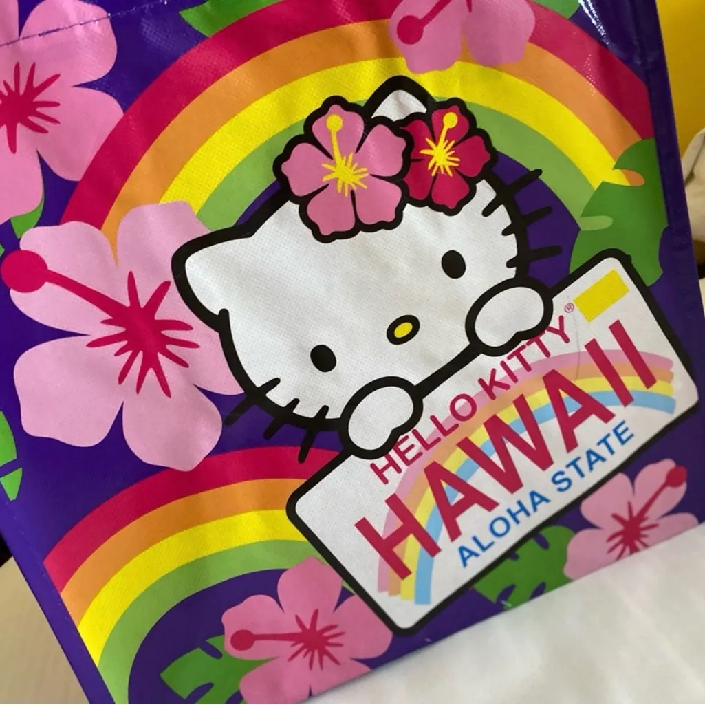 Hello Kitty ABC Stories Exclusive Hawaii Aloha State Reusable Tote Bag, Purple - Image 13