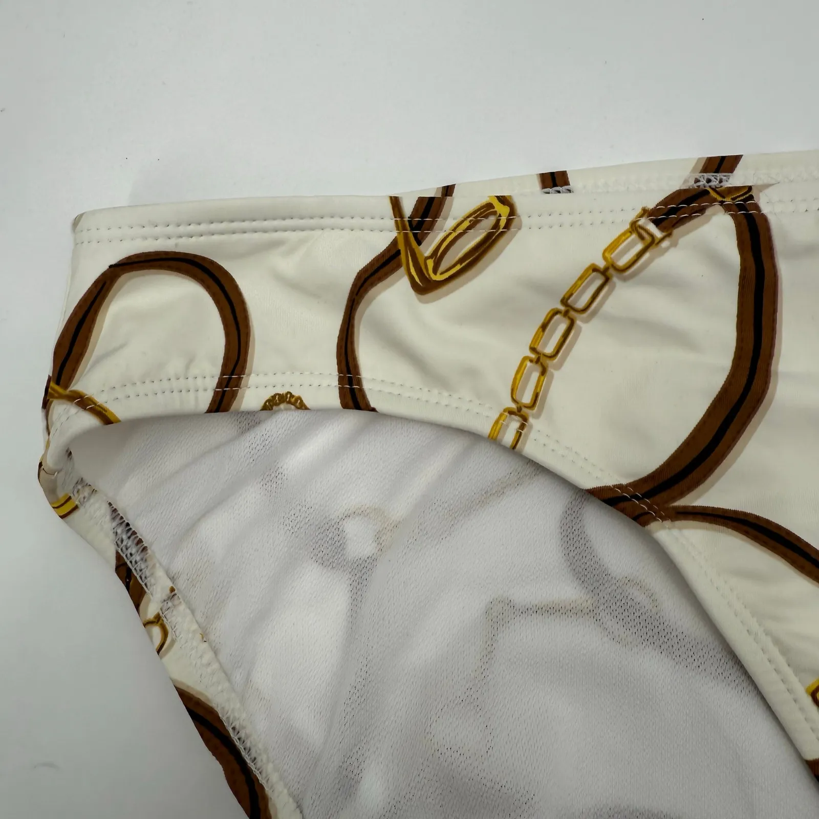 Lauren Ralph Lauren Bikini Bottom Size 16 NWT Swim Horse Bridle Printed Hipster - Image 7