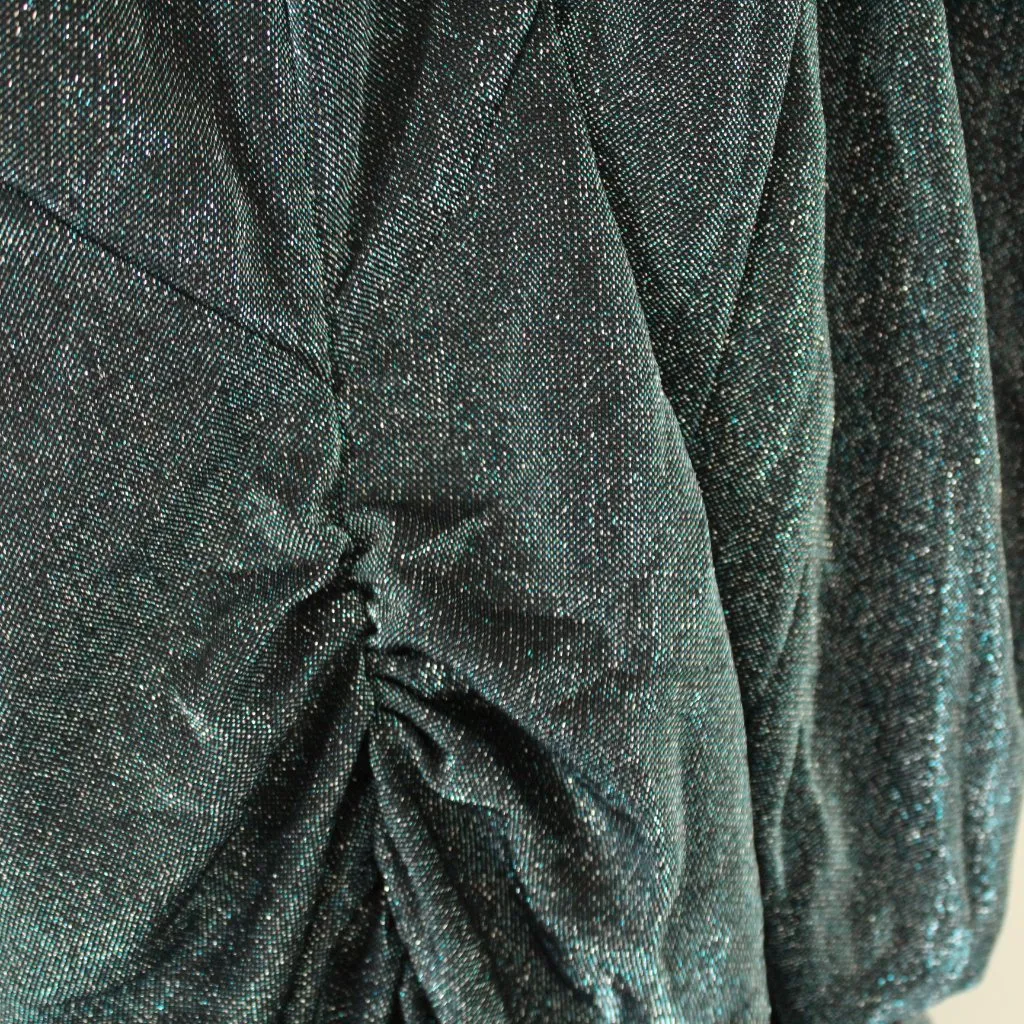 Choosy Green Sparkle One Sleeve Cocktail Dress Size Medium - Image 14