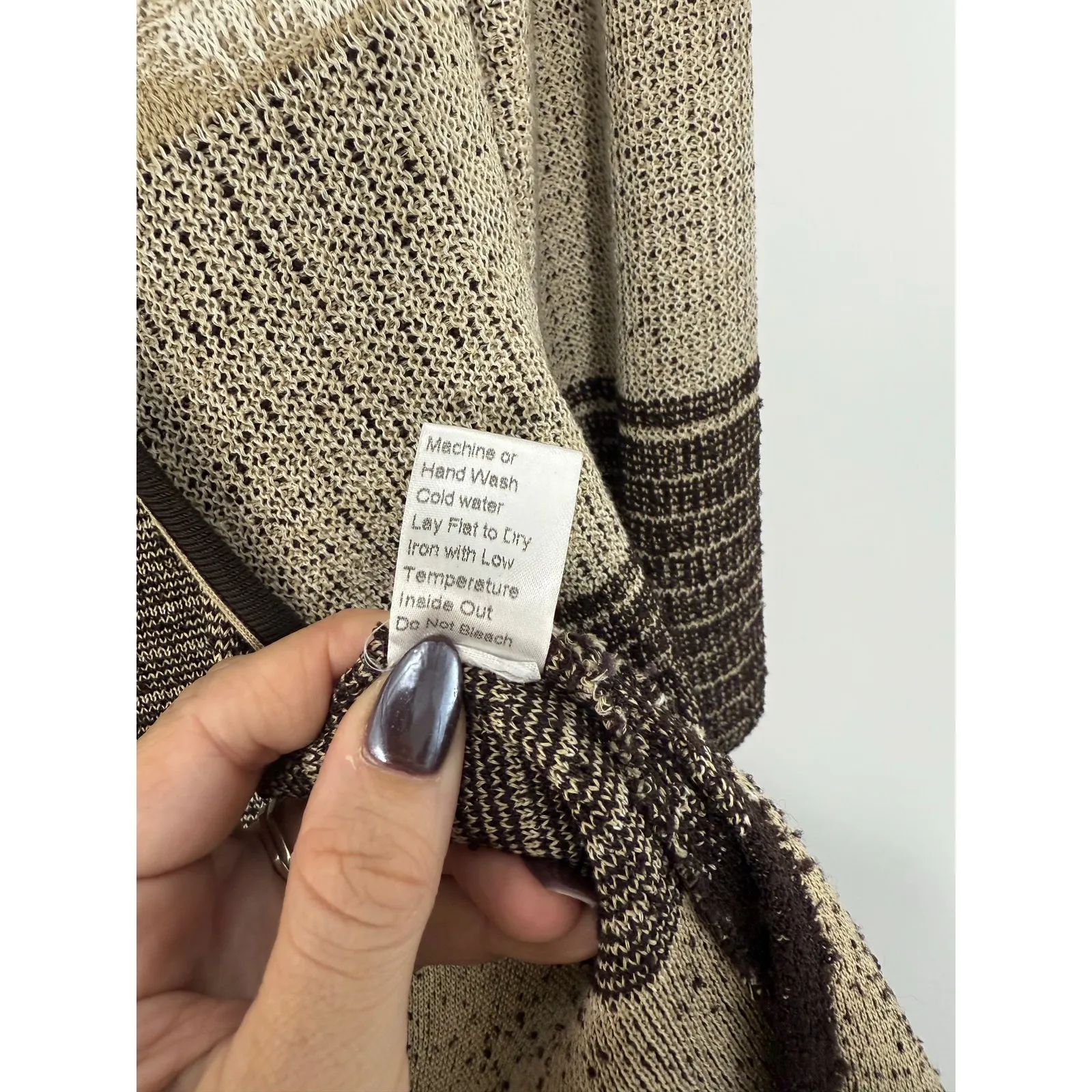 Ming Wang Open Front Knit Jacket – Women’s OX (XL Equivalent) Brown Tan - Image 10