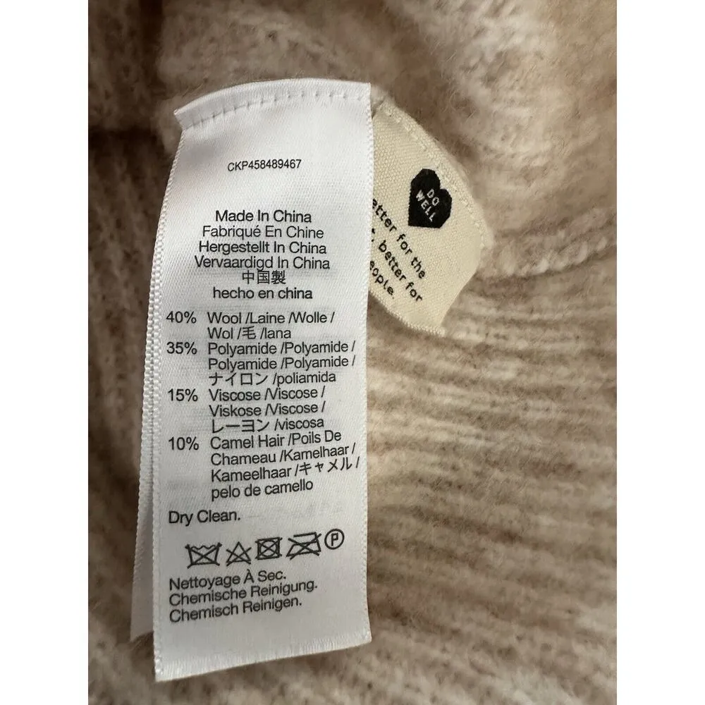 Madewell Women's Belfiore Ribbed Pullover Sweater Heather Chalk Size XS - Image 7