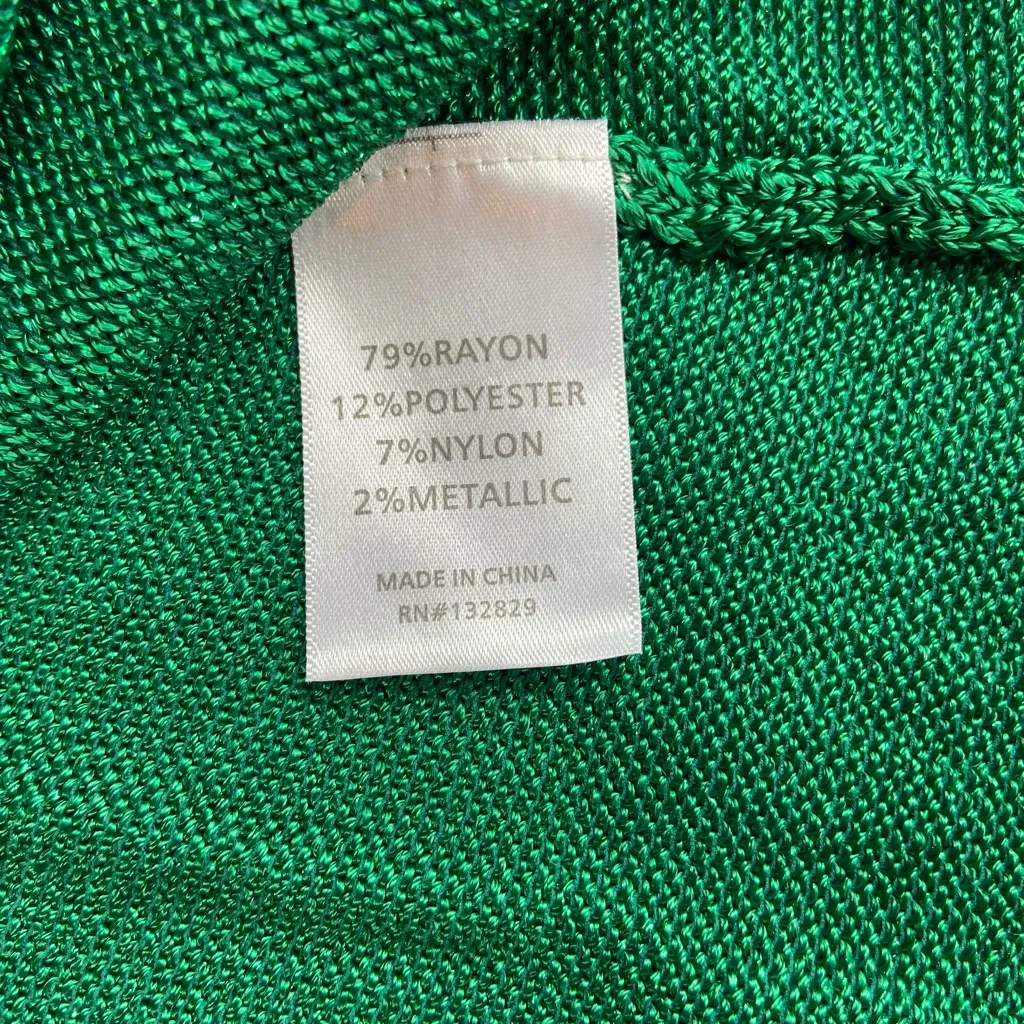 Lovers and Friends Wrap Knit Green Sparkle Sleeveless Dress Size Medium‎ - Image 10