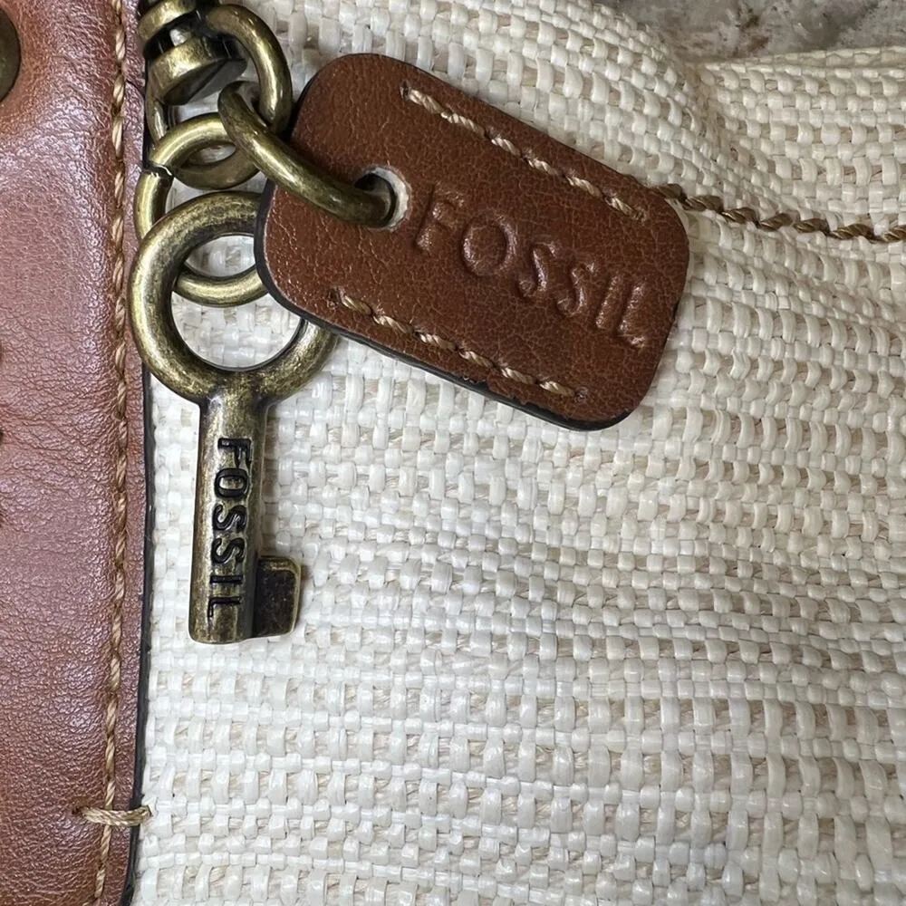 Fossil Knit and Leather Shoulder Bag - Image 8