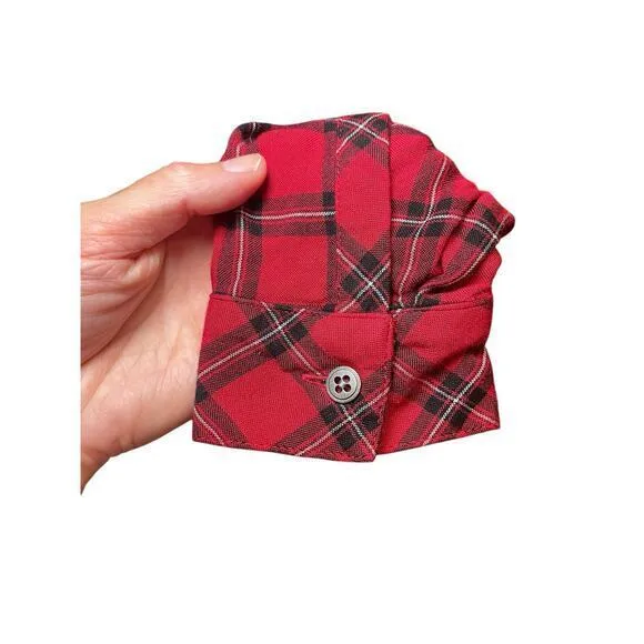 J.Jill Red & Black Tartan Plaid A - Image 13