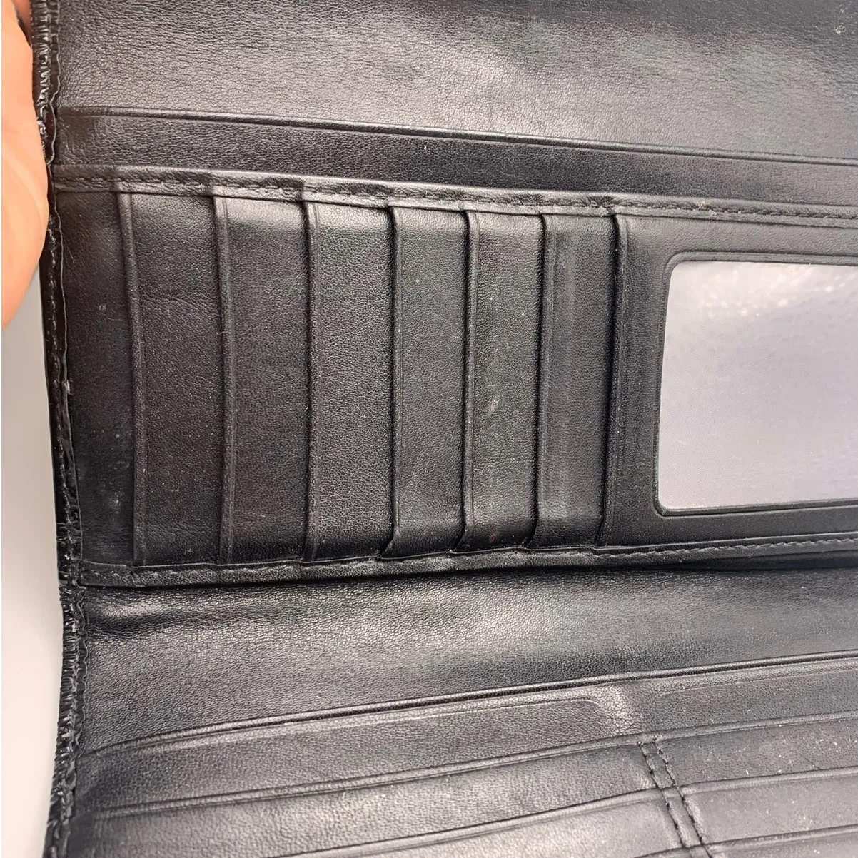 COACH Black Signature Canvas Wallet - Image 8