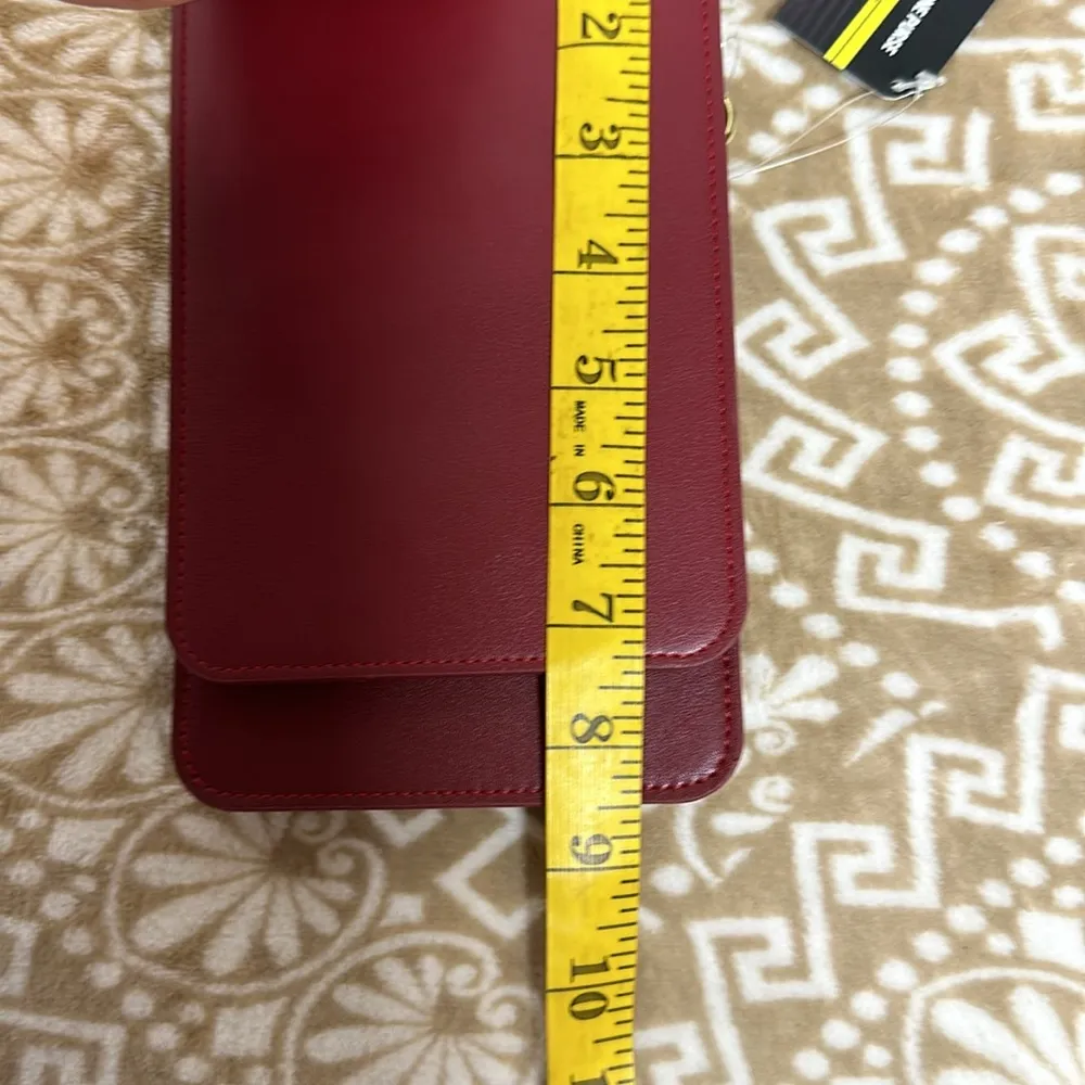 Gear Beast Cross Body Cell Phone Pouch Purse Credit Card and ID Slots With Strap Red - Image 7