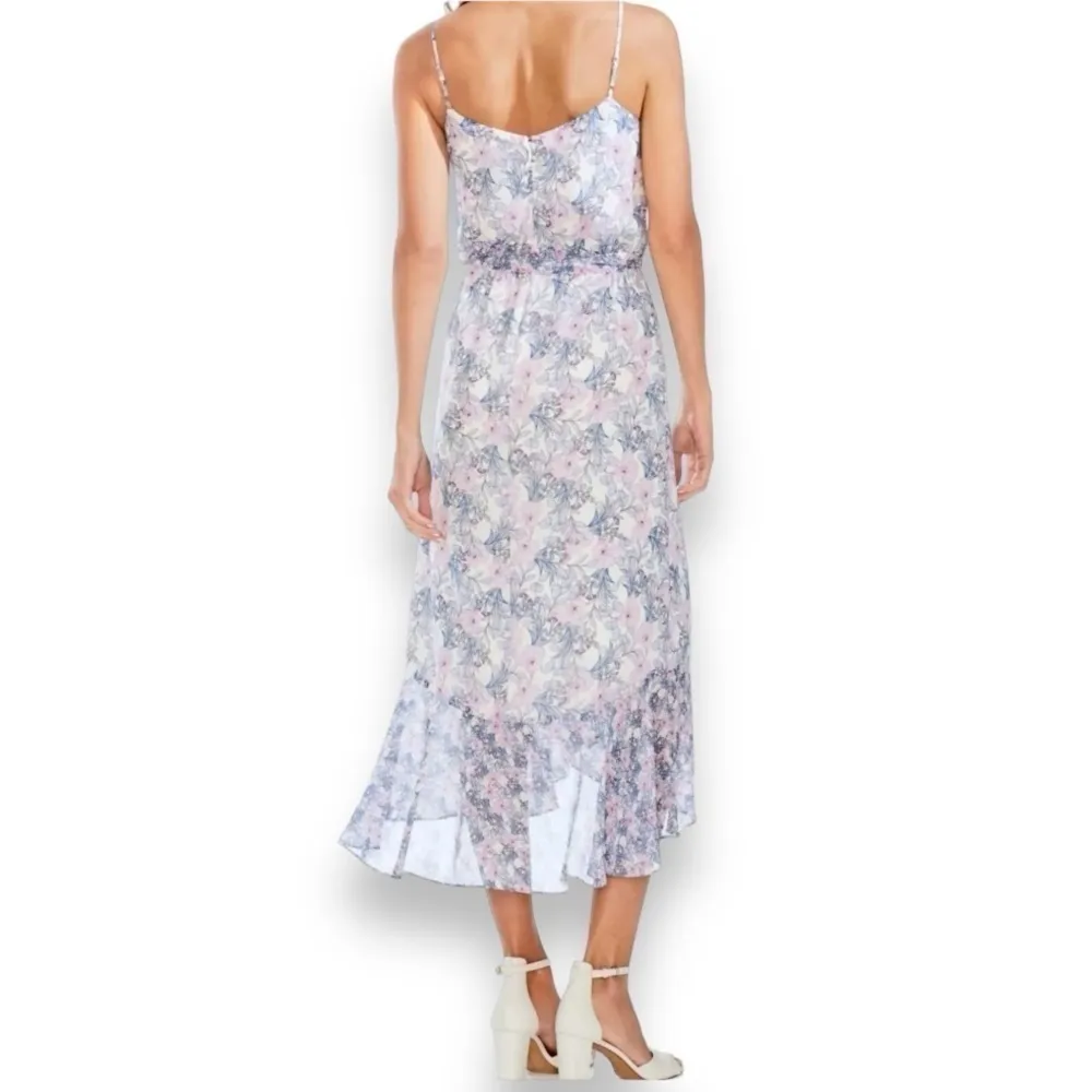Vince Camuto Spaghetti-Strap Pastel Floral Ruffle Midi Dress, Women’s Size 8 - Image 3
