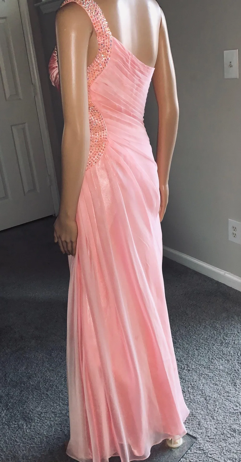 Paris One Shoulder Formal Prom Dress - Image 3