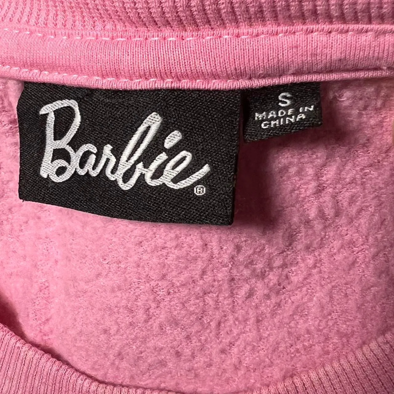 Women's Pink Barbie Sweatshirt size small barbiecore - Image 6