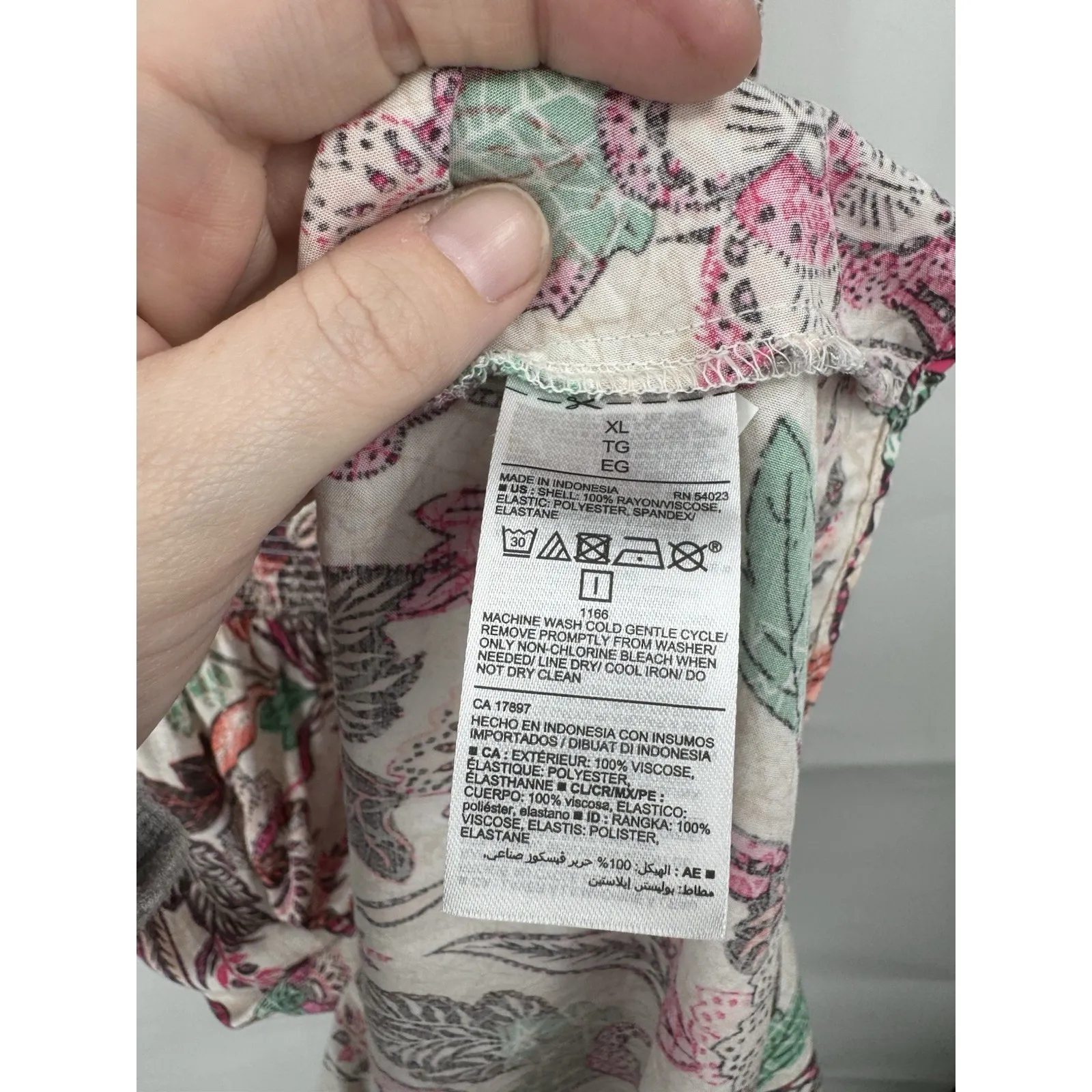 Old Navy Floral Cami Midi Dress Women XL Ivory Peasant Cottage Bohemian Preppy - Image 5