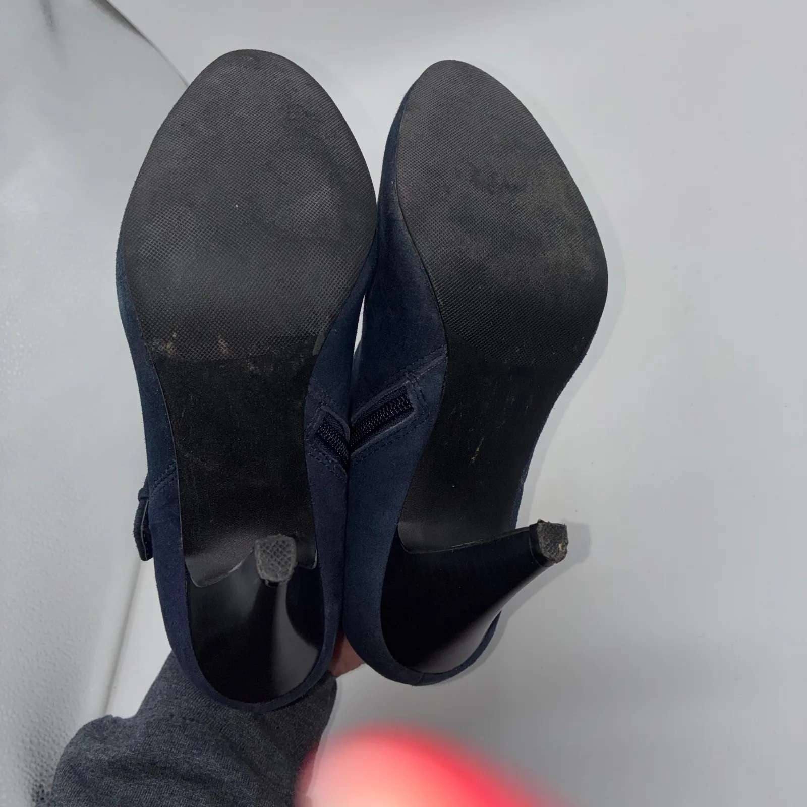 Alfani Womens Shirlee Navy Blue Suede Buckle Ankle Boots 6M Western Boho Casual - Image 8