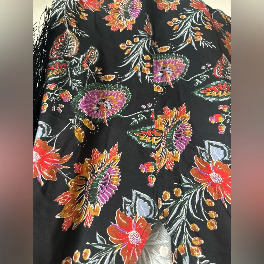 Equipment Femme SAMPLE Floral Black Sleeveless Top Purple - Image 9