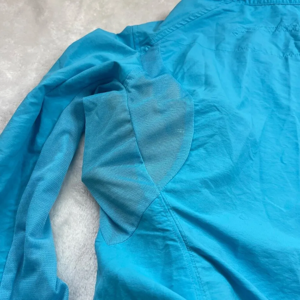 Mountain Hardwear Button Front Shirt Women's Size 8 Blue Outdoors Hiking Fishing - Image 7