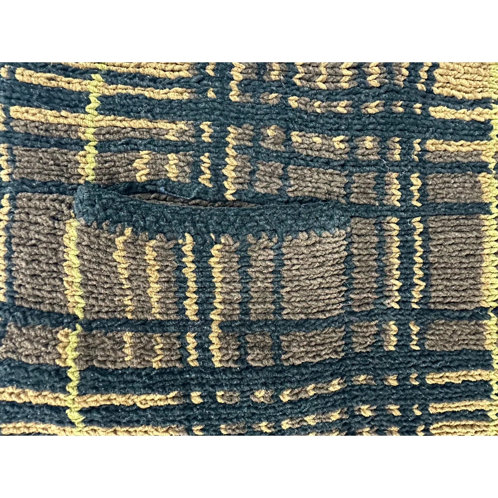 Vintage Harold's Size Large Woven Knit Vest Black Brown Full Zip Retro Hipster - Image 13