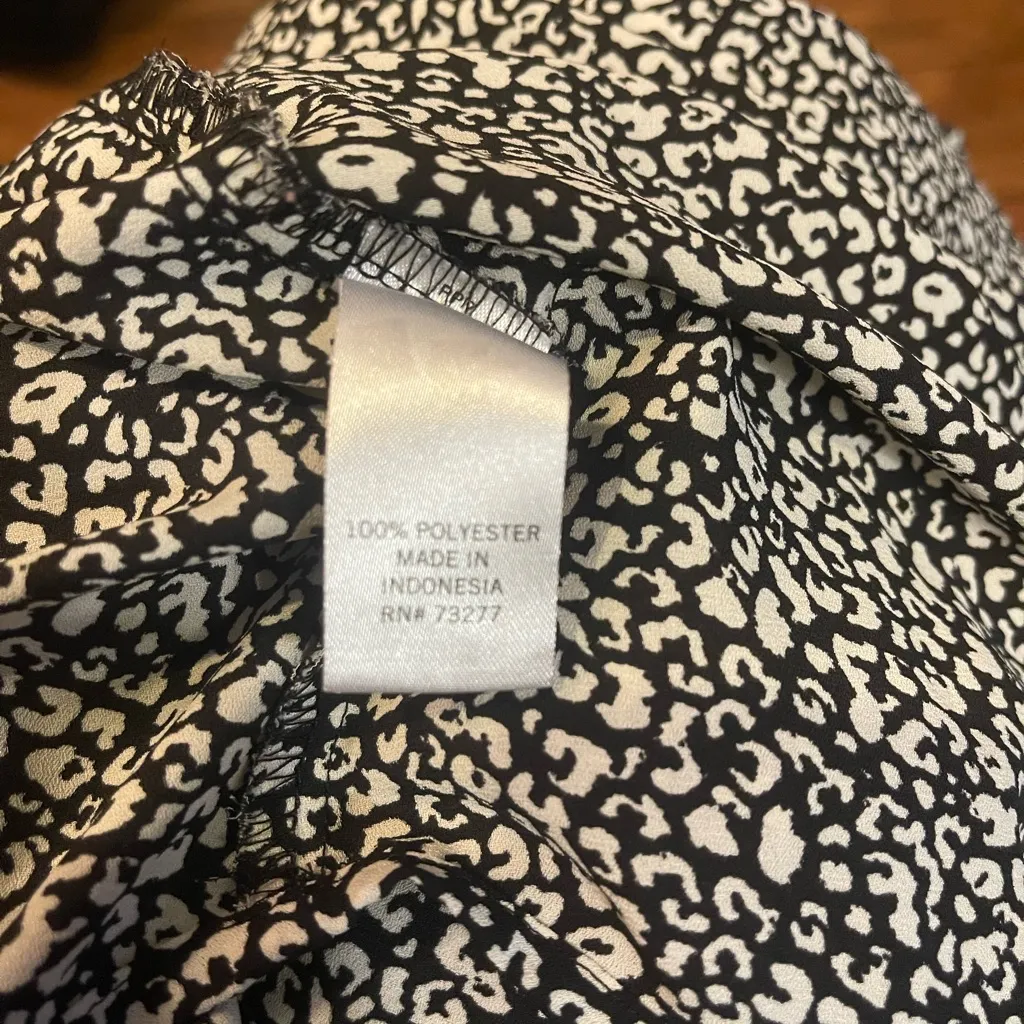 EVRI Monochrome black and white Print Blouse shirt short sleeve top woman’s 2X - Image 7