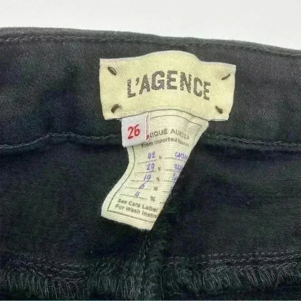 L'AGENCE Black Casual Tuxedo Margot High Rise Skinny Ankle Jeans Women's Size 26 - Image 4