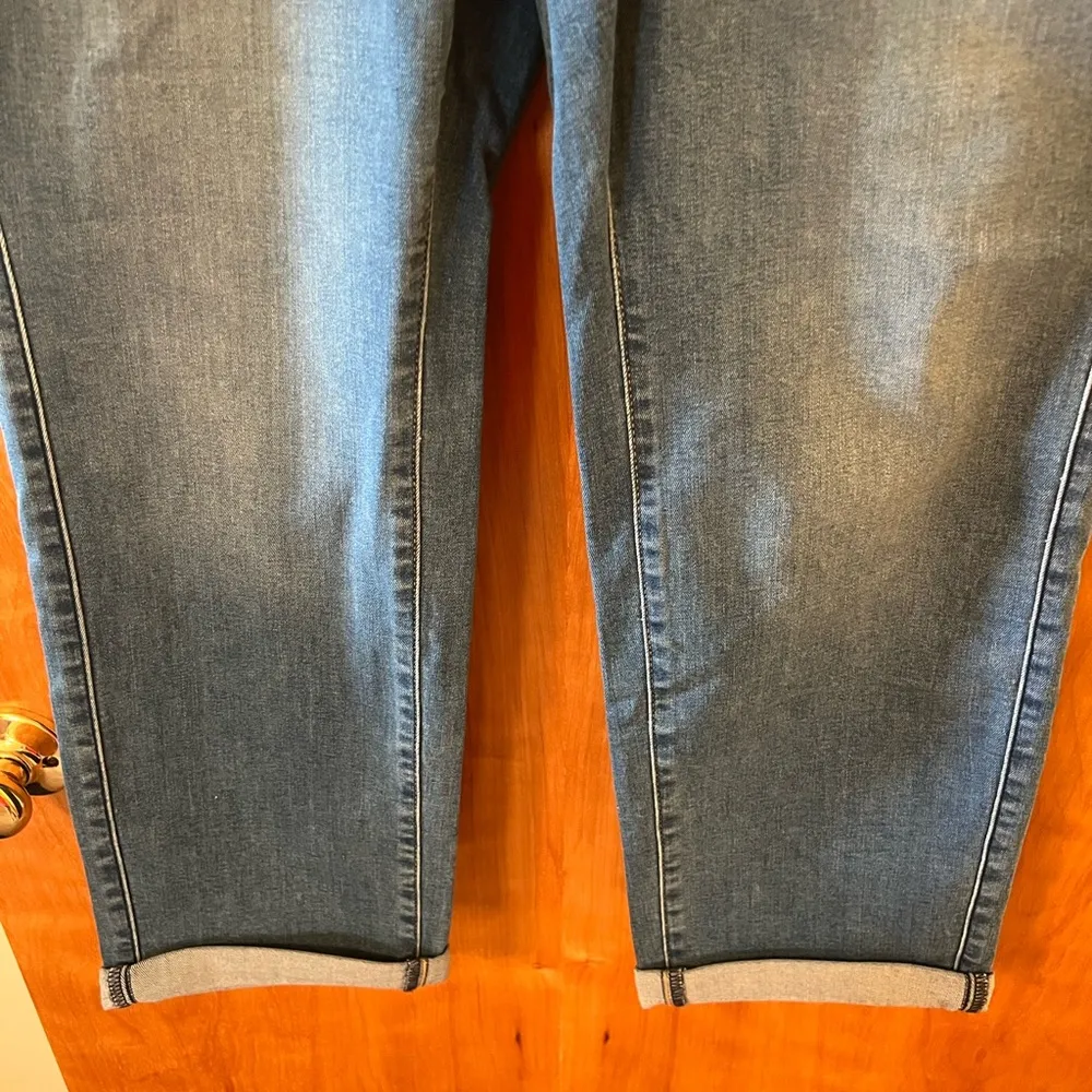 Torrid Lean Jean Blue Denim Jeans Cuffed Pull On Super Skinny Leg High Rise 2R - Image 4