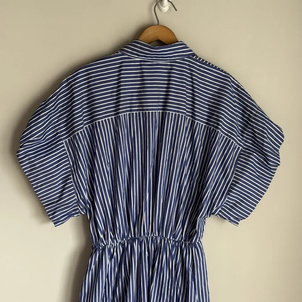 MAJE Relisa Striped Cotton Midi Dress 36 - Image 10