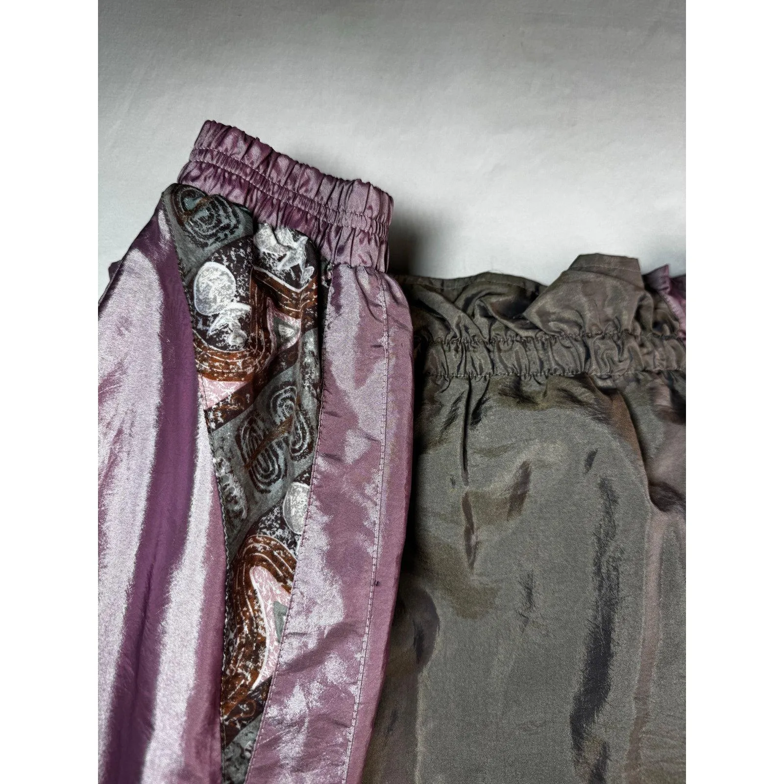 Vintage 80s 90s Streetwear Westport Purple Gray Cream Colorblock Windbreaker M - Image 7