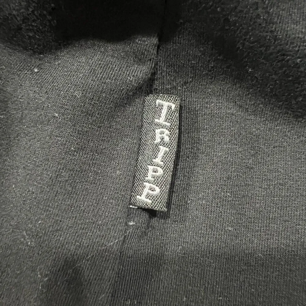 Tripp NYC Sz S Dress Daang Goodman Black Grommet Harness Dress Goth Emo Stretch - Image 5