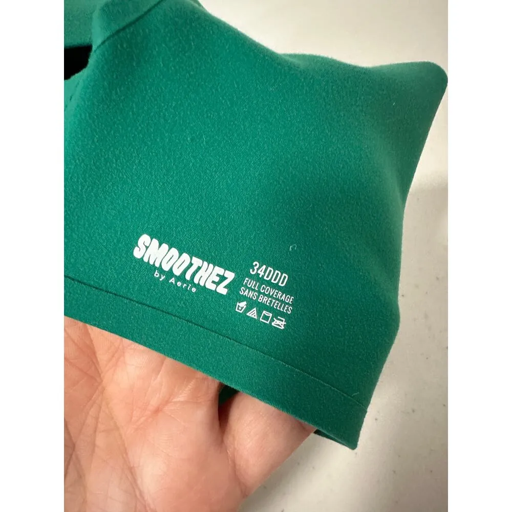 Aerie Bra Women Size 34DDD Smoothez Full Coverage Kelly Green Underwire Comfort - Image 5