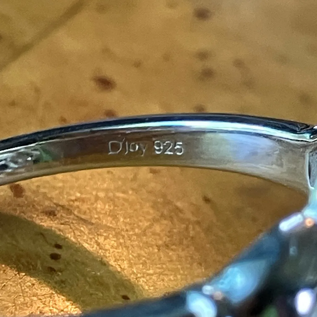 Natural Connemara Marble Sterling Silver Claddagh Ring Size 10 - Image 6